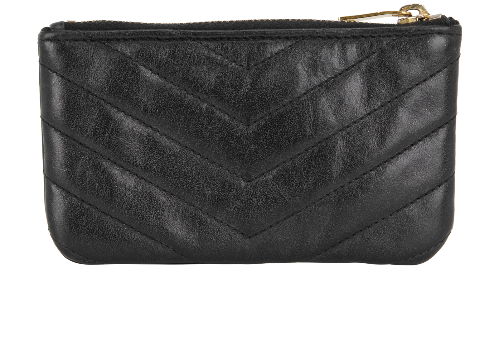 Saint Laurent Key Pouch, &pound;175, Accessories, Black, Leather, Back view